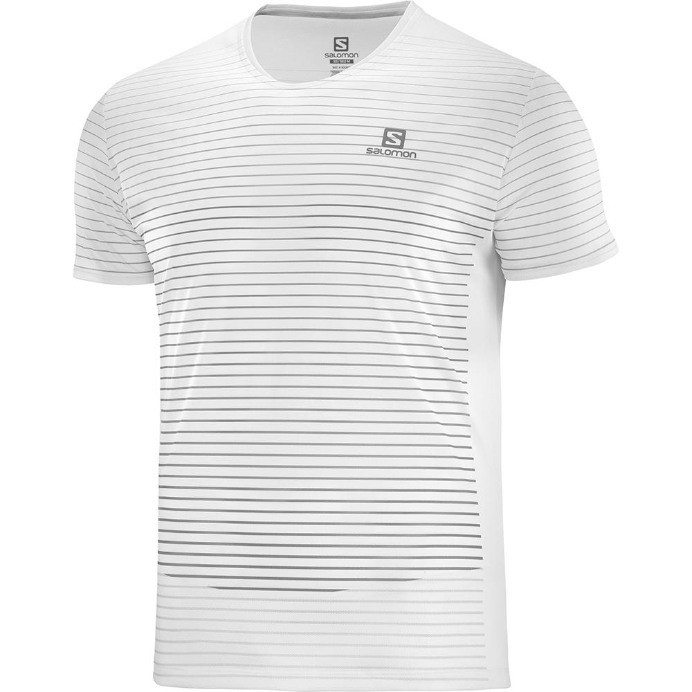 T-Shirts Salomon Homme Blanche - Salomon SENSE M - France (5387-GYARK)